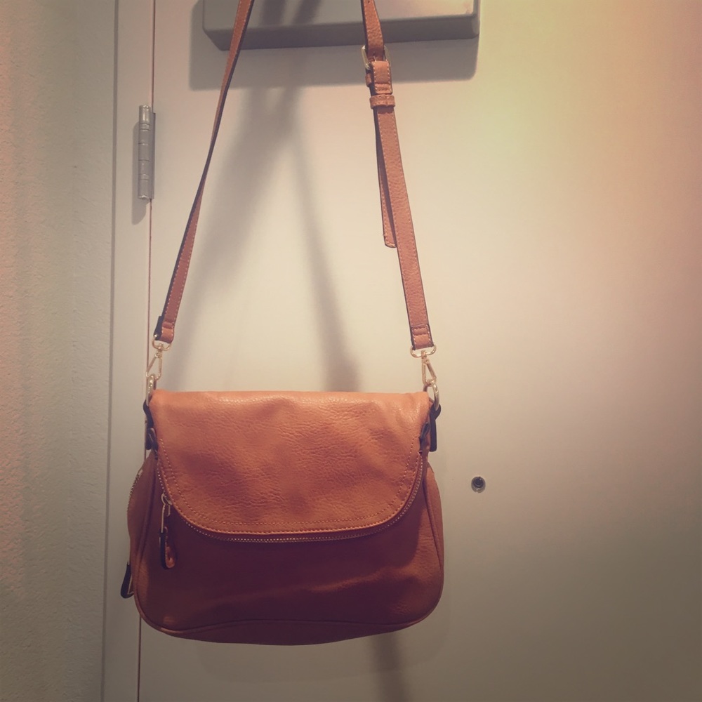 Brown Faux Leather Bag